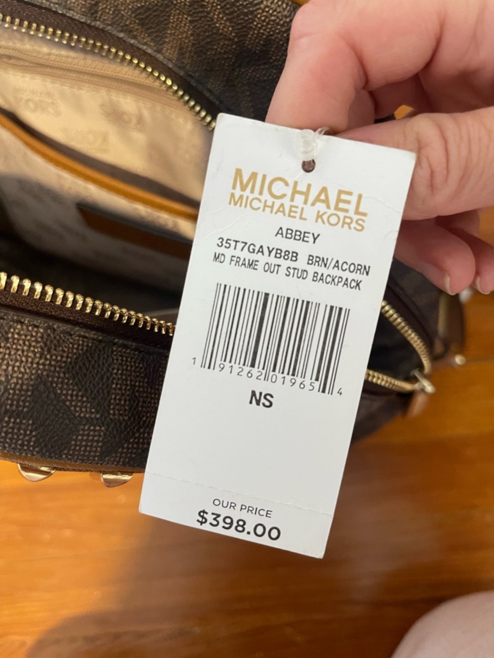 MICHAEL Michael Kors Abbey Studded Backpack NWT - Picture 4 of 6